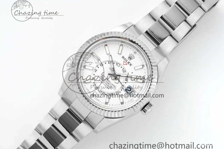 0124 Unisex Skydweller SS Noob Best Edition White Dial on SS Oyster Bracelet A23J 2288